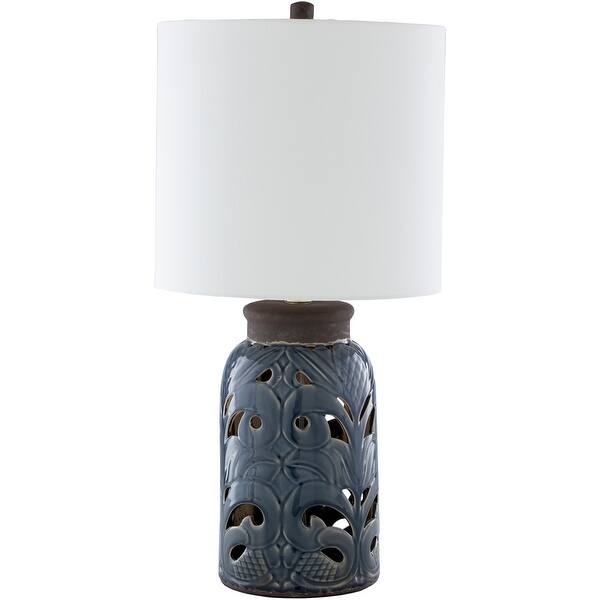 Shop Vina Vintage Cut Out Ceramic 27 Inch Table Lamp Overstock