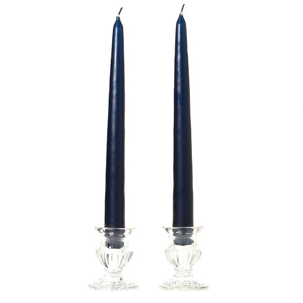 3 Pairs Taper Candles Unscented 12 Inch Navy Tapers .88 in. diameter x 12 in. tall