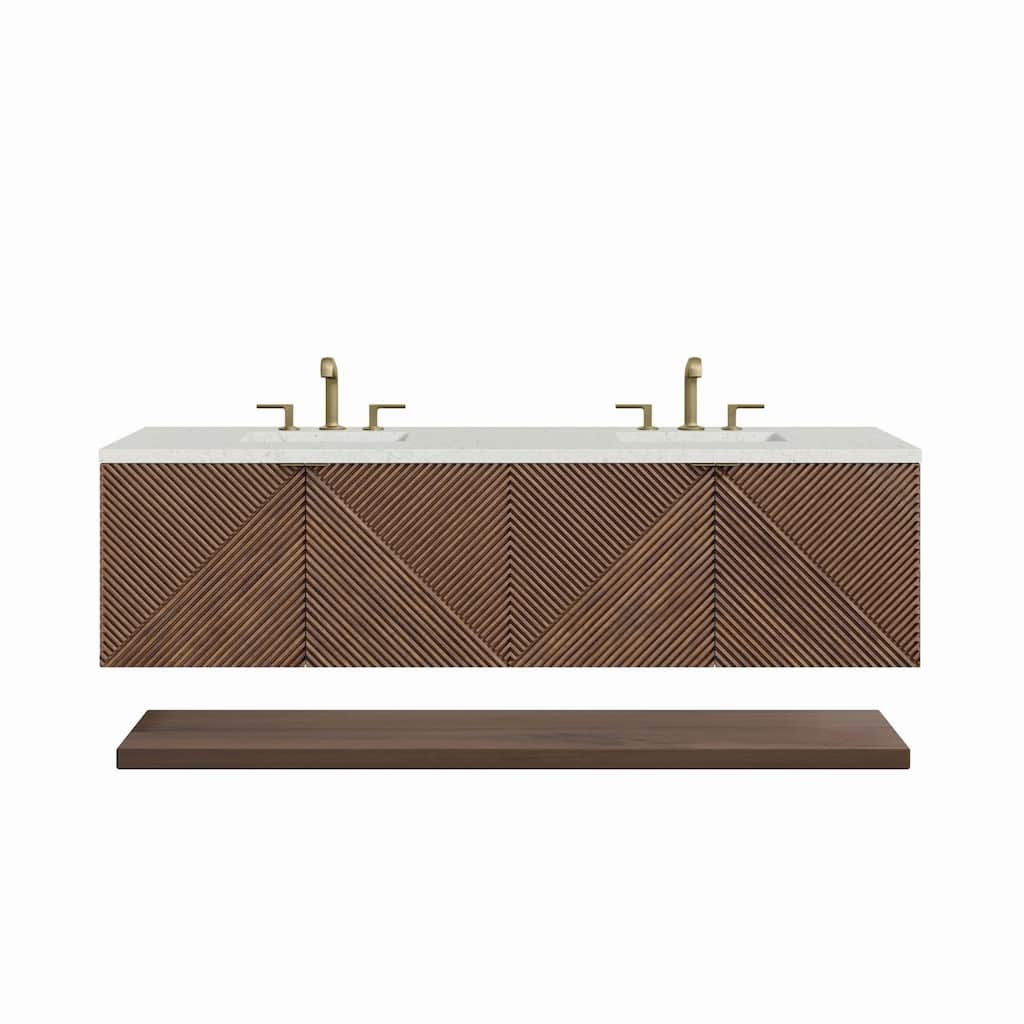 James Martin Vanities D200-V72-3LDL Marcello 72" Double Basin Wood