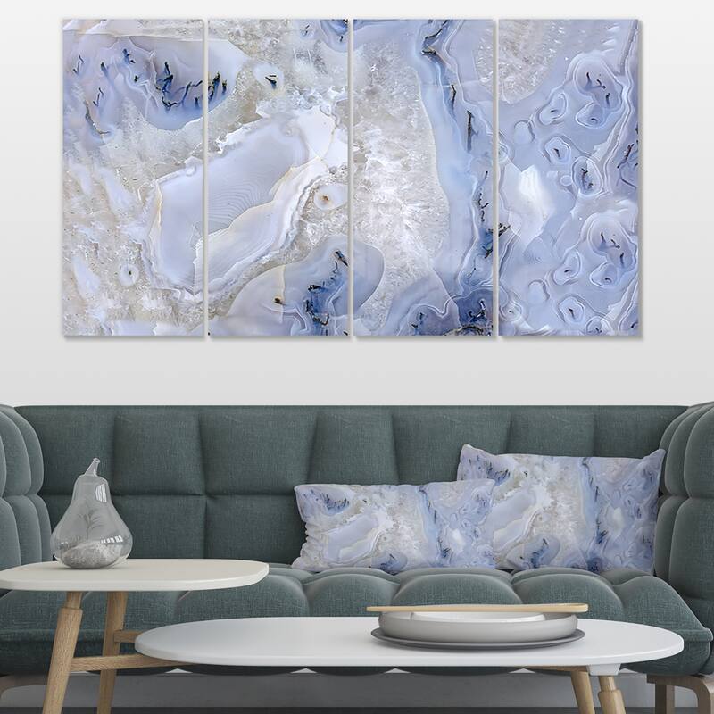 Agate Stone Background' Abstract Canvas Wall Art Print