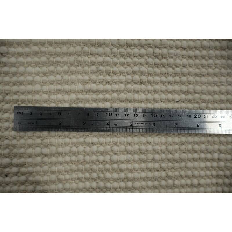 Hand Knotted Oriental 100% Wool Carpet Modern Geometric Beige & Ivories Modern Gotti Design Area Rug - 3' 6'' X 2' 1''