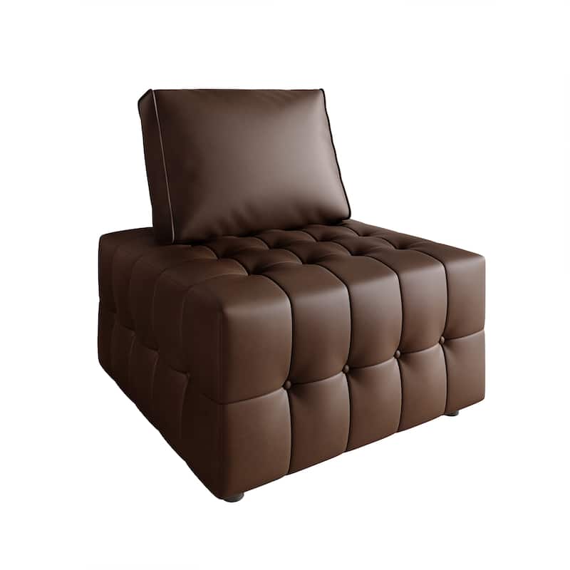 CraftPorch Elegance Button-Tufted PU Upholstered Chair