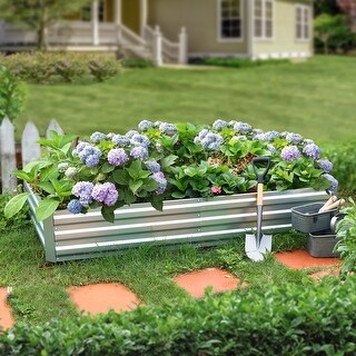 72in Rectangular Galvanized Steel Raised Garden Bed