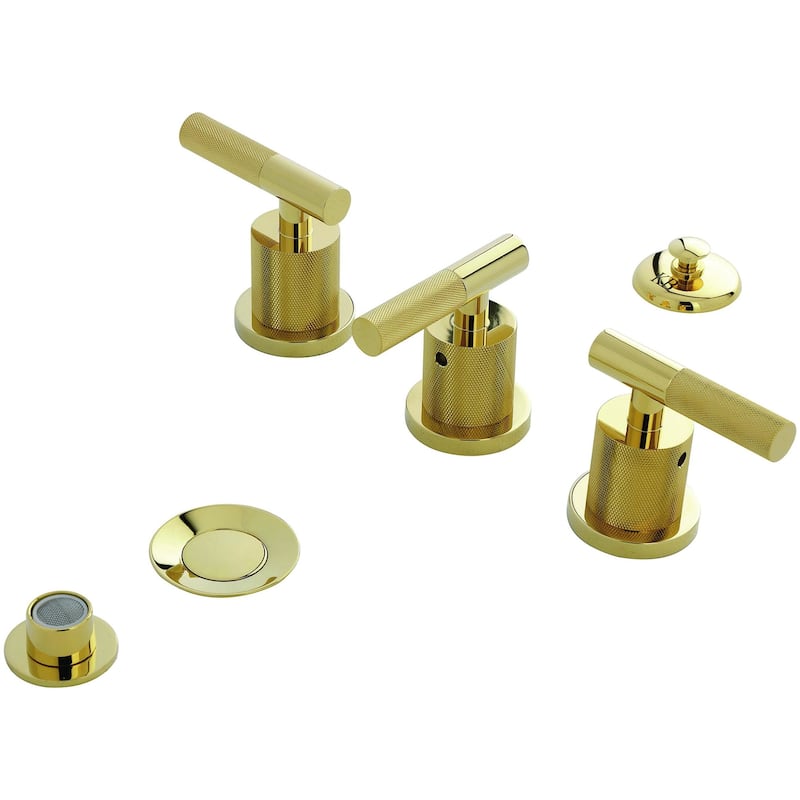 Kingston Brass KB632.KNL Convergent 1.5 GPM Widespread Bidet Faucet - Polished Brass