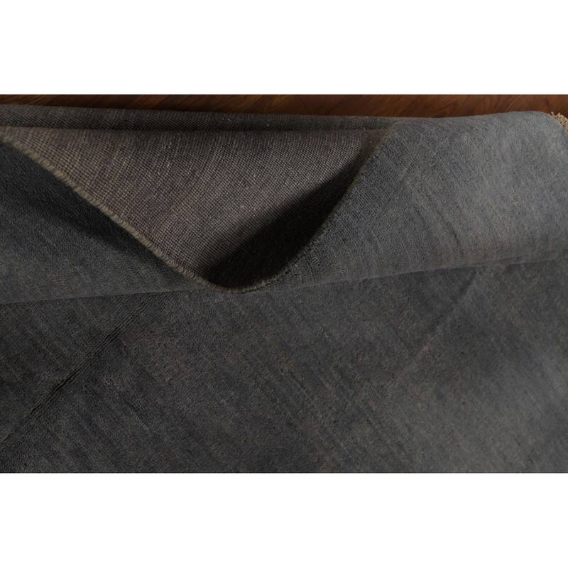 Gray Modern Gabbeh Oriental Rug Hand-Knotted Wool Carpet - 5'0" x 6'6"