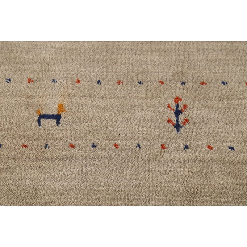 Tribal Gabbeh Oriental Accent Rug Handmade Wool Carpet - 3'11"x 5'10"