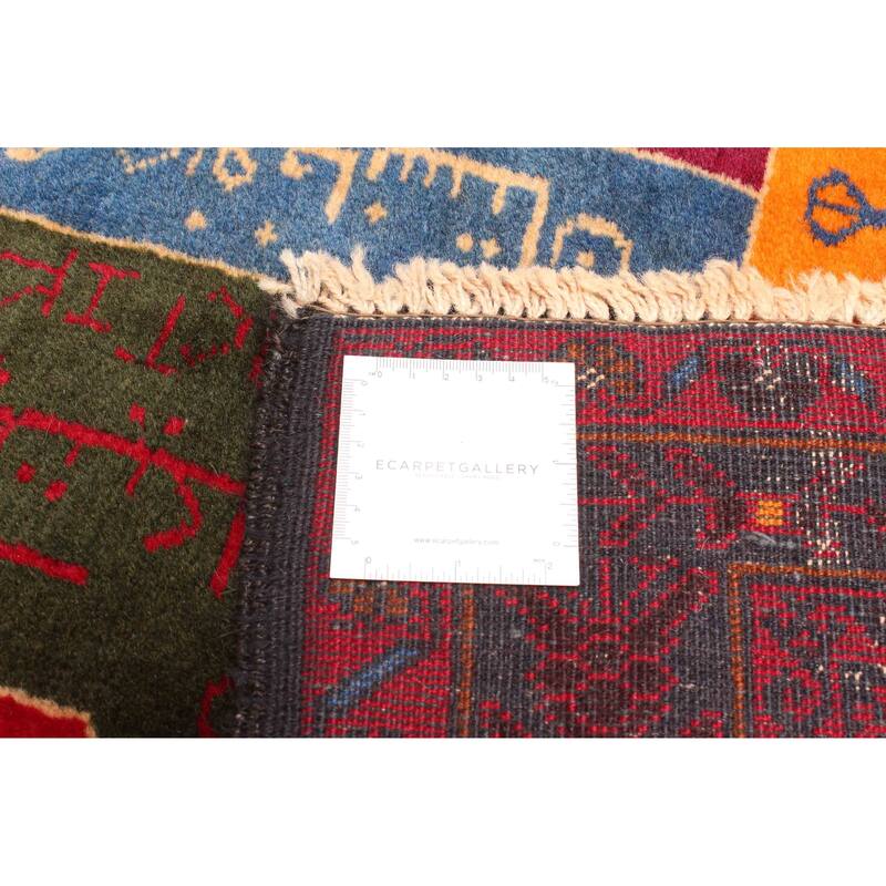 ECARPETGALLERY Hand-knotted Teimani Red Wool Rug - 3'6 x 7'0