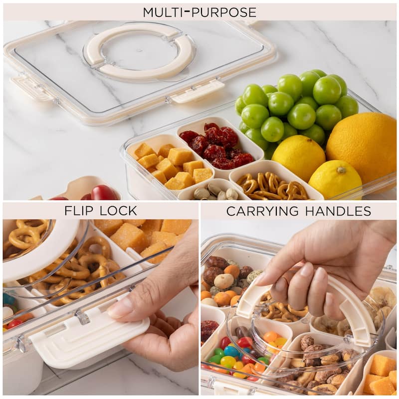 COOK WITH COLOR Snackle Box for Kids Lunch Box and Snack Container