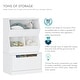 preview thumbnail 8 of 6, COSTARS Toy Storage Cabinet, Kids Toy Storage Organizer with Drawer, Open Toy Organizer Cabinet with Cubbies, White