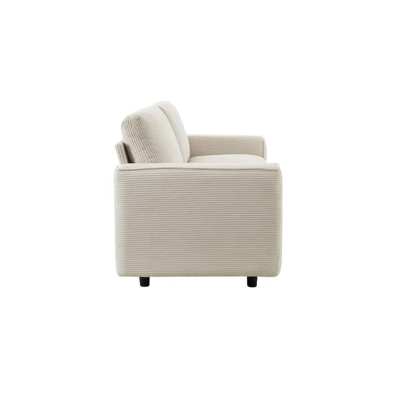 Modern Contemporary Upholstered Corduroy Plush Tufted Chair