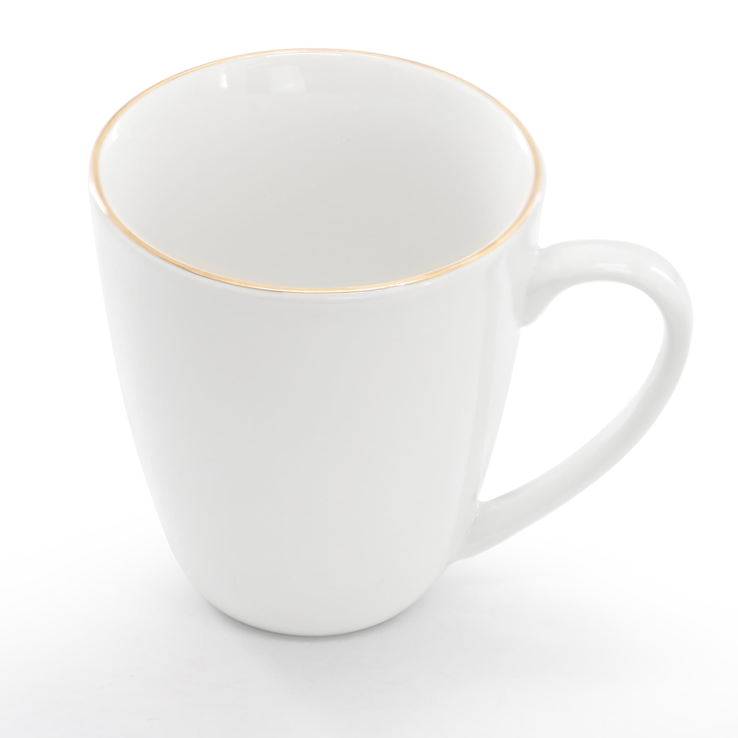 Gibson Set of 8, 12 Ounce Gold Banded Fine Ceramic Mug Set - Bed Bath &  Beyond - 43357934