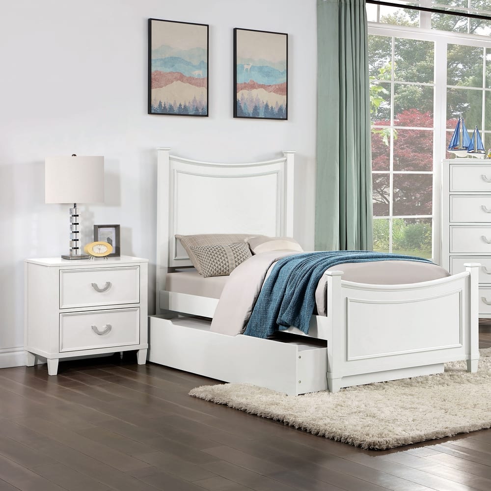 Furniture of America Wynter Modern 5-Piece White Wood Kid's Platform Bedroom Set