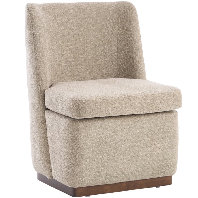 Modern Upholstered Accent Chair with Back for Dining Room, Living Room, Bedroom - Coffee