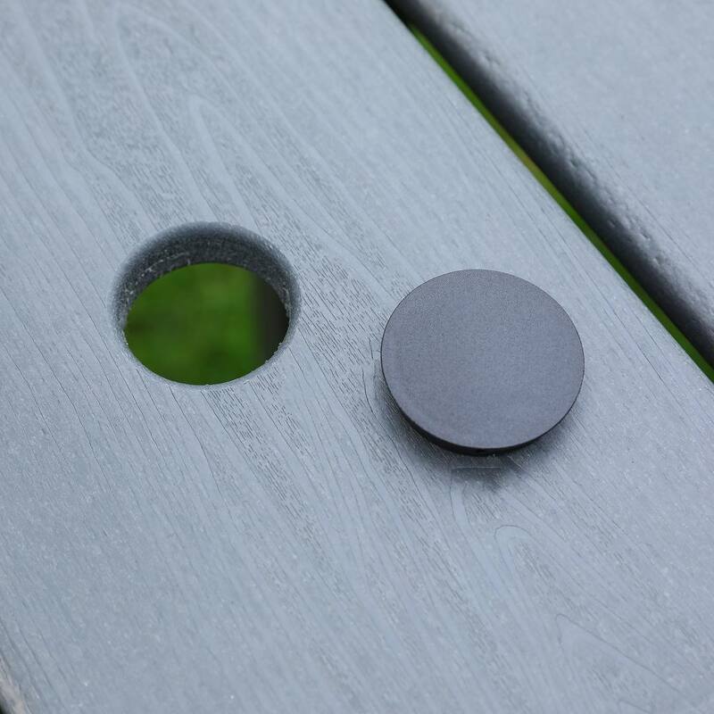 HDPE Patio Dining Family Table, Coffee table, Outdoor Table for 4-6 People with Umbrella Hole,66"76"W x 31.2"D x 29.45"H