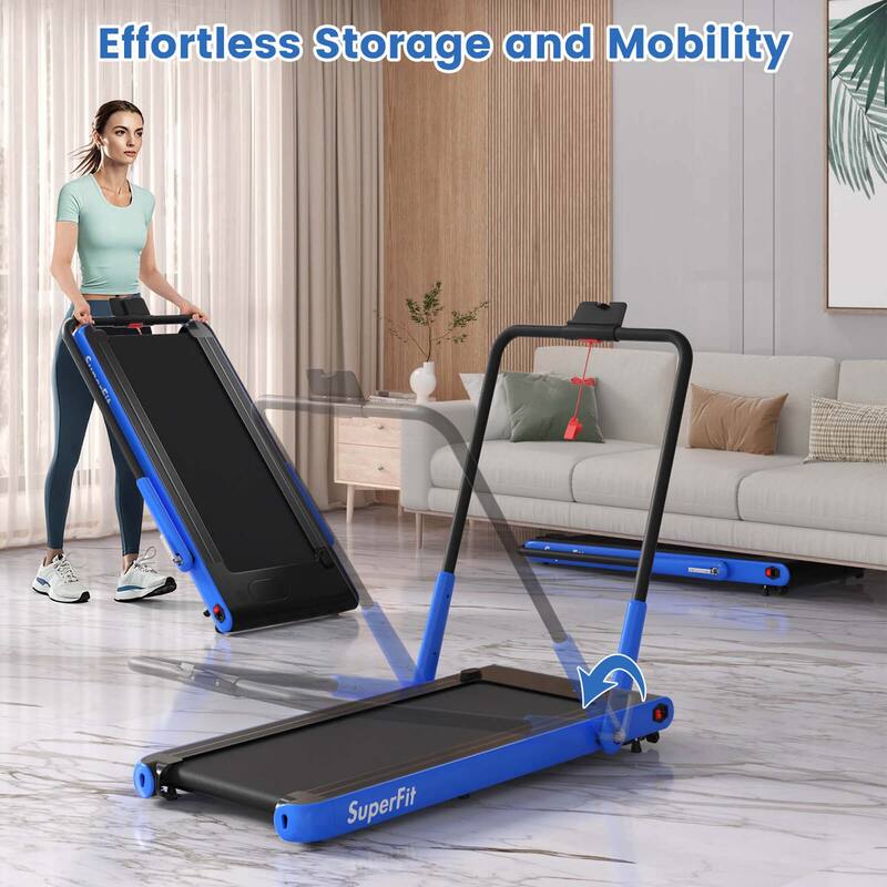 Superfit 3-in-1 Folding Treadmill with Smart Apps Remote Control LED - See Details