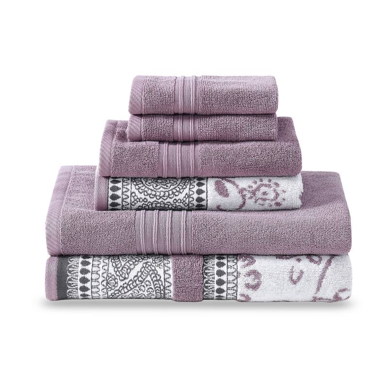 Modern Threads Ophelia 6-Piece Yarn Dyed Jacquard Towel Set