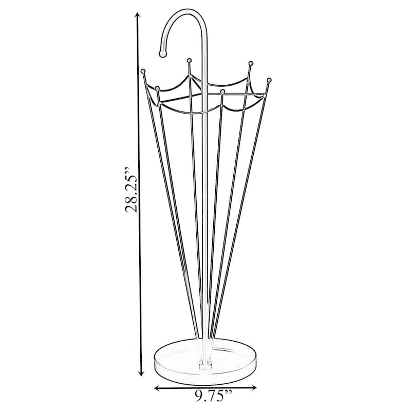 Black Umbrella Shaped Creative Umbrella Holder Stand for Indoor and