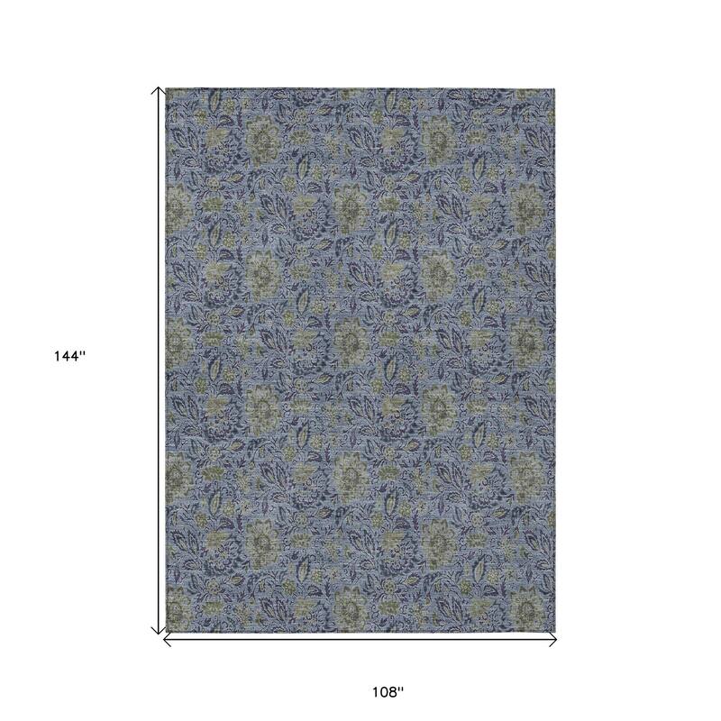 HomeRoots Floral Transitional Rectangle Outdoor Rug
