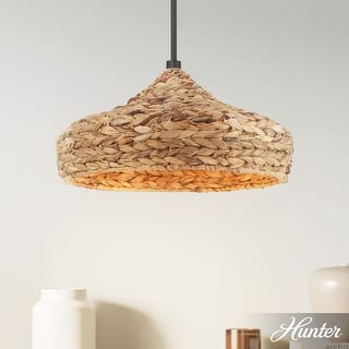 Hunter Cambria Boho Seagrass Pendant - Kitchen, Bedroom, Living Room, Dining Room, Entry - Transitional, Coastal