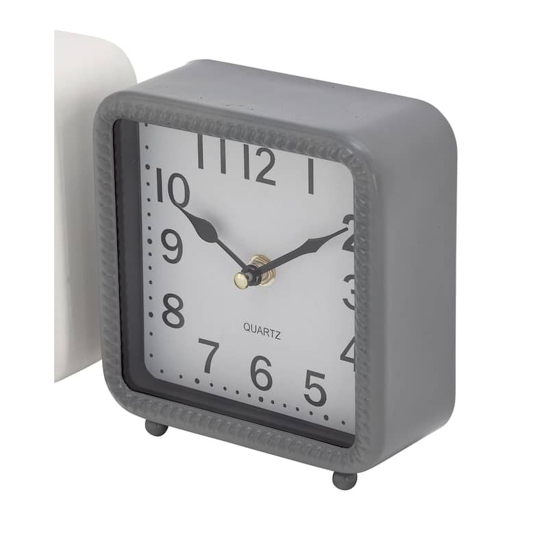 Metal Decorative Clock - Set of 3 White - Roche River Decor