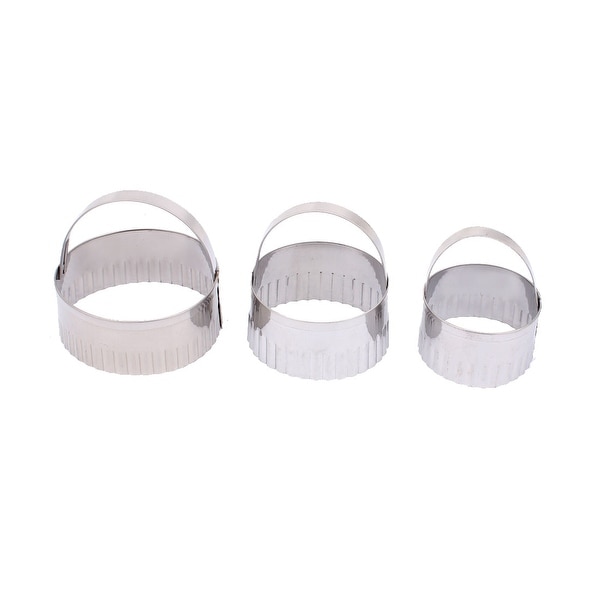 Stainless Steel Cookie Biscuit Baking DIY Mold Mould Cutter 3 in 1 - Silver. Opens flyout.