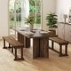 preview thumbnail 5 of 10, Solid Wood Dining Bench, 59" Entryway Bench Kitchen Table Seat for Dining/Living Room, Hallway,
