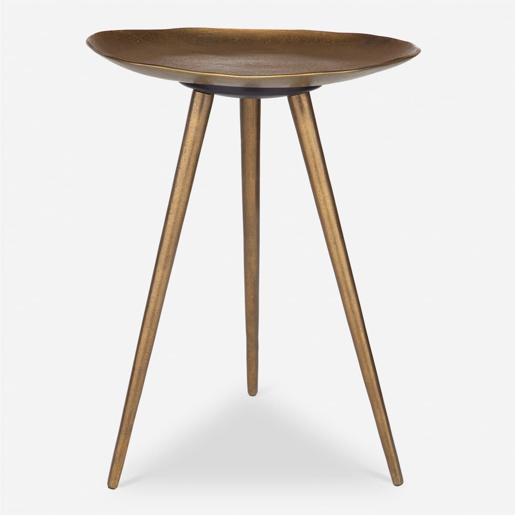Uttermost 24938 Lily Pad 16" Diameter Aluminum Accent Table