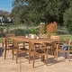 preview thumbnail 15 of 14, Wilson Outdoor Wood Expandable Rectangle Dining Set by Christopher Knight Home 9-Piece Sets