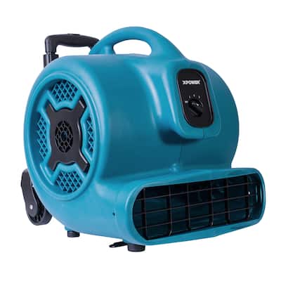 XPOWER Air Mover, Carpet Dryer, Floor Fan, Blower with Telescopic Handle and Wheels
