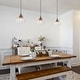 preview thumbnail 2 of 10, The Gray Barn Modern Farmhouse 1-Light Wood Pendant Lights with Pumpkin Glass Shade - 7.5'' L x 7.5'' W x 7.5'' H