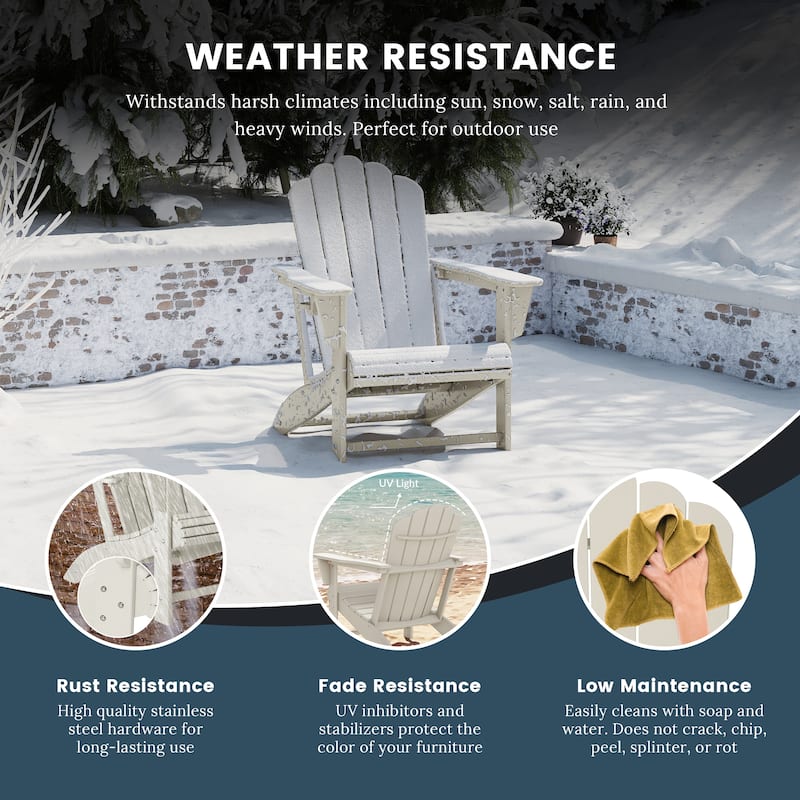 Aderson Outdoor Poly Adirondack Conversation Lounge 7-Piece Set