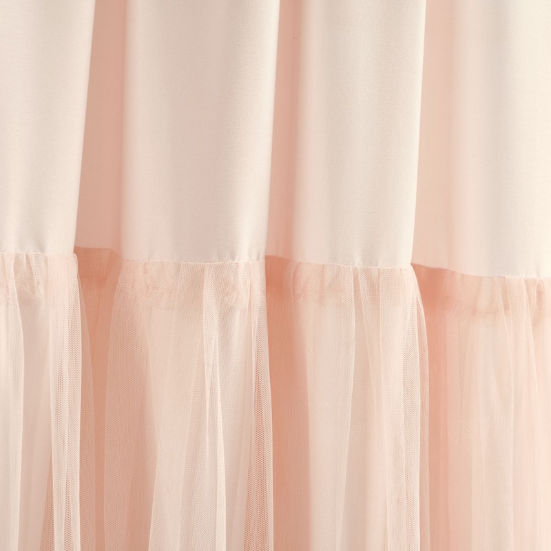 Lush Decor Tulle Skirt Solid Window Curtain Panel Pair - 84" x 40"