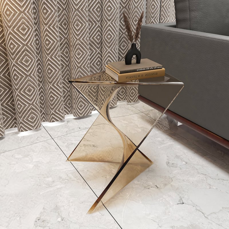 LeisureMod Randolph Modern Side Table - Grey - 15.5 x 17 x 17
