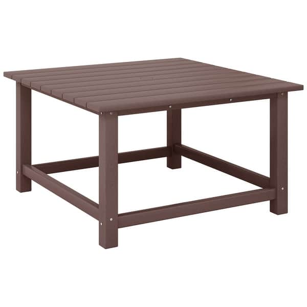slide 2 of 13, Laguna Outdoor Poly Adirondack 31" Square Coffee Table Dark Brown