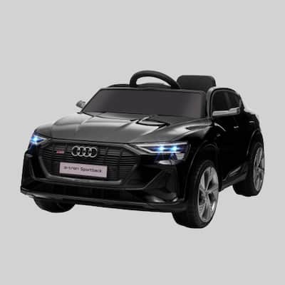 12V Audi E-tron Kids Ride On Car with Remote, Suspension, LED Lights, Music, MP3, and Auxiliary Wheels