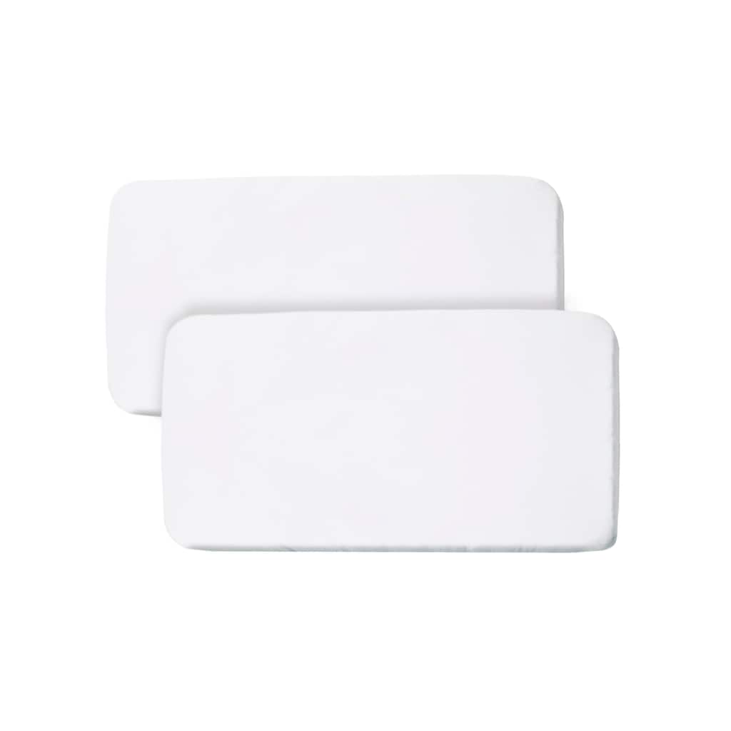 BreathableBaby All-in-One Fitted Sheet & Waterproof Cover for 33" x 15" Bassinet Mattress (2-Pack)