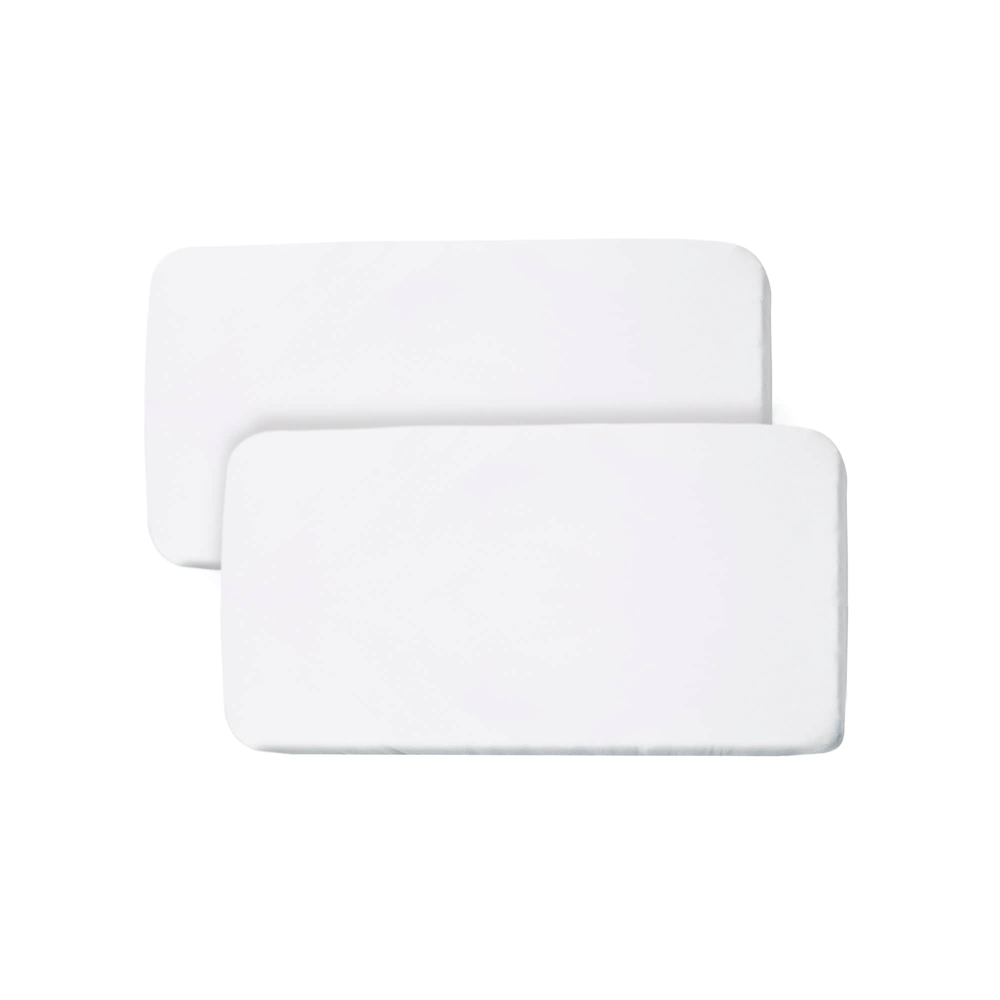 BreathableBaby All-in-One Fitted Sheet & Waterproof Cover for 33" x 15" Bassinet Mattress (2-Pack)