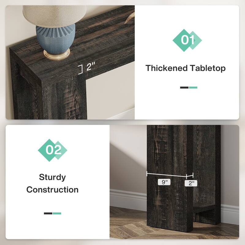 70.9" Long Console Sofa Table for Entryway Living Room - 11.81"D x 70.9"W x 33.5"H