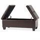 preview thumbnail 8 of 10, Alfred Brown Bonded Leather Storage Ottoman by Christopher Knight Home