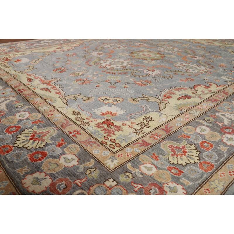 Vegetable Dye Oushak Oriental Area Rug Handmade Wool Carpet - 8'2" x 10'4"