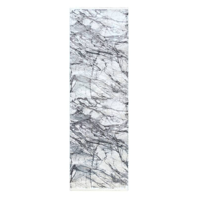 Gertmenian Florance Opulent Traditional/ Modern/ Casual Viscose Acrylic Woven Indoor Quality Area Rug Collection - 2' 7" x 8' - Carrara - Runner