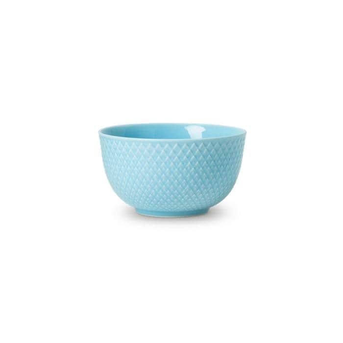 Lyngby Porcelæn Rhombe Color Bowl, Ø: 4.3" - Turquoise