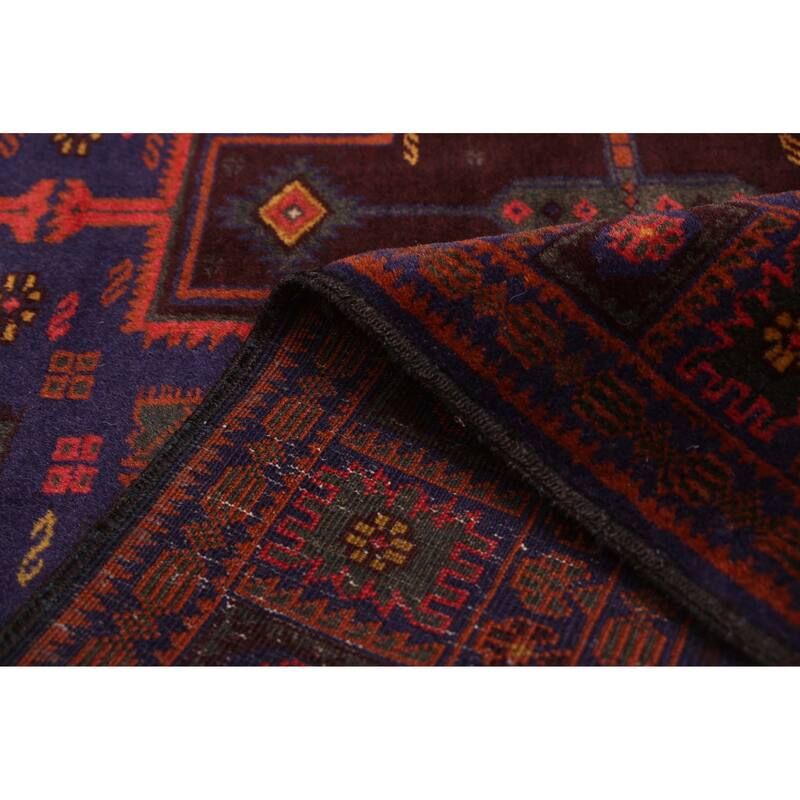 ECARPETGALLERY Hand-knotted Teimani Navy Wool Rug - 4'1 x 7'1