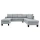 preview thumbnail 1 of 23, Reversible 3-piece Microfiber Suede Sectional Sofa with Ottoman