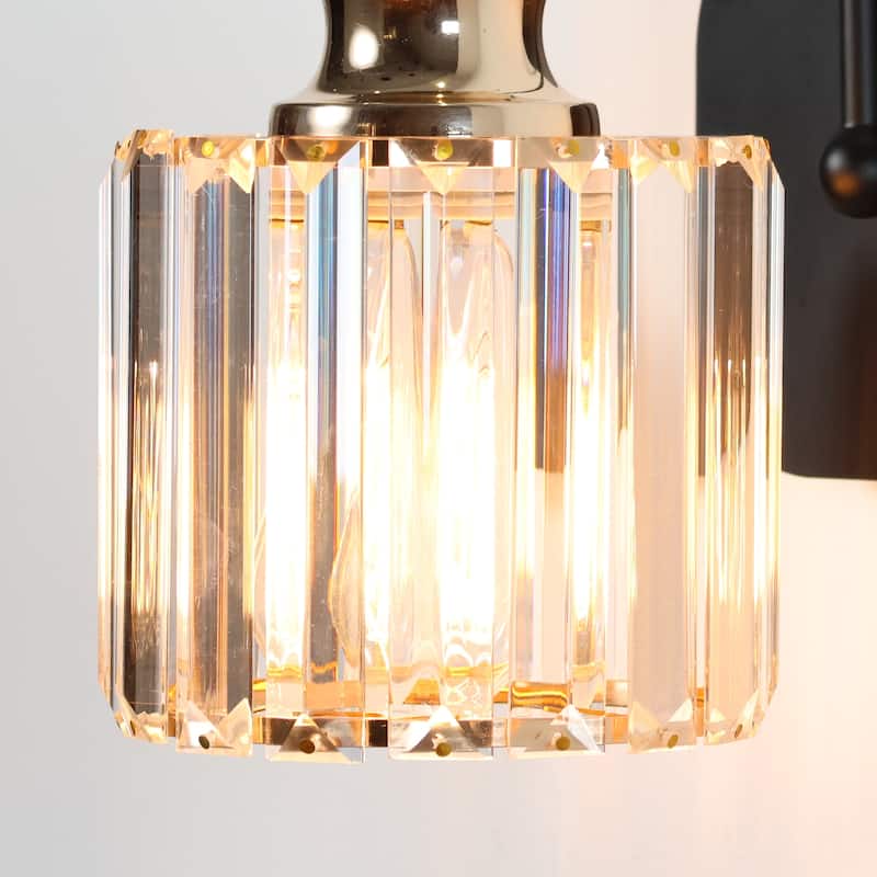 ExBrite Modern Rose Gold 1/2/3/4/5-light Bathroom Dimmable Crystal Vanity Lights Wall Sconces