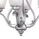 preview thumbnail 9 of 8, Monrovia 4 Light Brushed Nickel Mini Chandelier White Glass - 18.5-in W x 18-in H x 18.5-in D