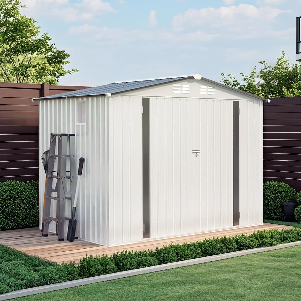 8X6FT Metal Outdoor Storage Shed