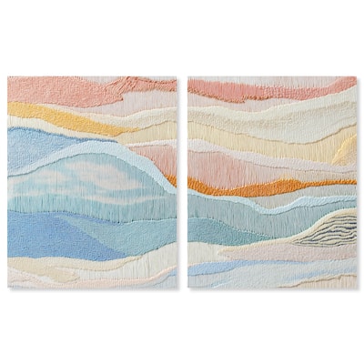 Morning Calm I Canvas Set of 2 by Art Remedy, Gallery Wrapped