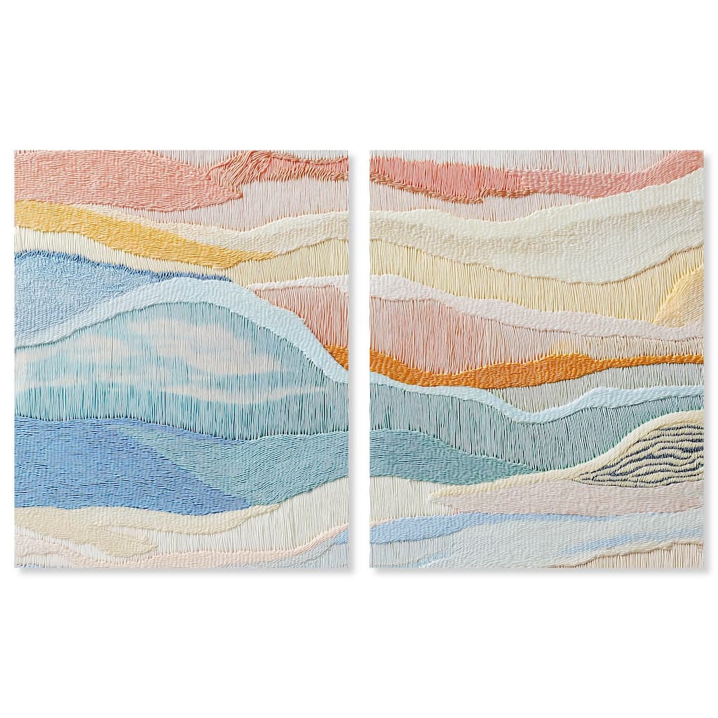 Morning Calm I Canvas Set of 2 by Art Remedy, Gallery Wrapped