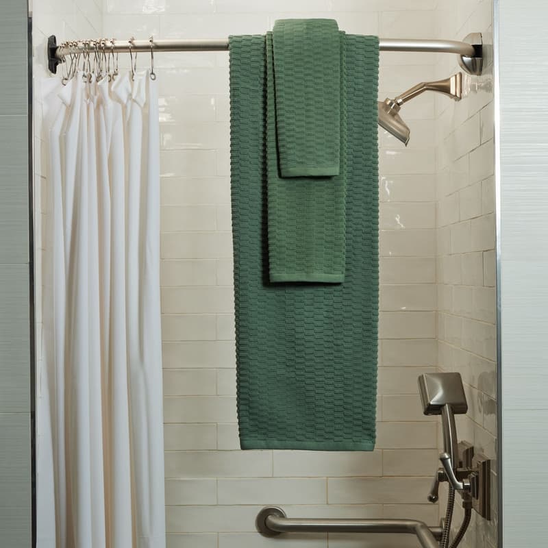 Lisbon 6-Piece 100 Cotton Bath Towel Set in Green